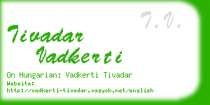 tivadar vadkerti business card